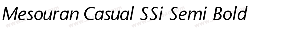 Mesouran Casual SSi Semi Bold Italic字体转换